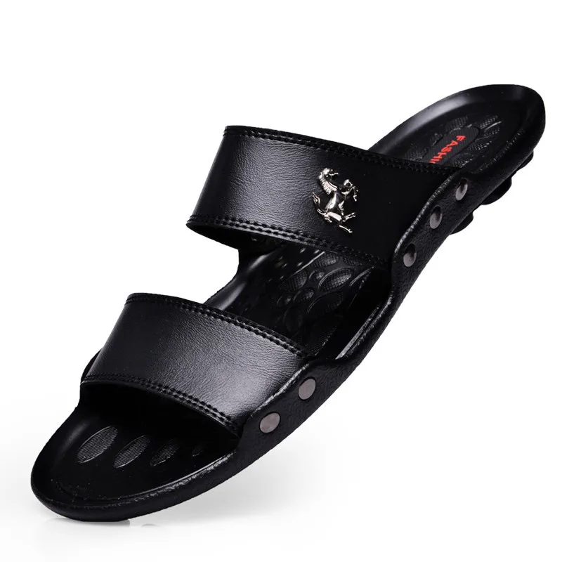 Mazefeng 2018 Summer Shoes High quality Men Sandals Slip-on Leather Beach Mens Slippers Platform Black Male Sandals Rubber Shoes
Mazefeng 2018 Summer Shoes High quality Men Sandals Slip-on Leather Beach Mens Slippers Platform Black Male Sandals Rubber Shoes
