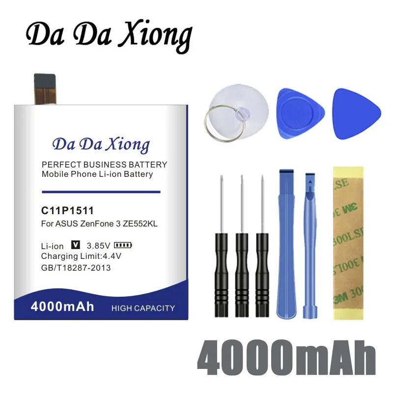 Da Da Xiong 4000mAh C11P1511 Battery for Asus ZenFone 3 ZenFone3 ze552kl z012da/e
Da Da Xiong 4000mAh C11P1511 Battery for Asus ZenFone 3 ZenFone3 ze552kl z012da/e