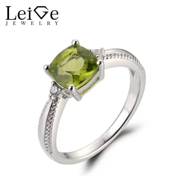 Leige Jewelry Natural Peridot Green Gemstone August Birthstone Cushion Cut Prong Setting Engagement Romantic Rings For Woman
Leige Jewelry Natural Peridot Green Gemstone August Birthstone Cushion Cut Prong Setting Engagement Romantic Rings For Woman