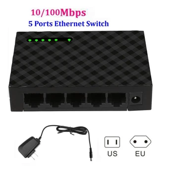 Ethernet Switch 5 Port Desktop Network Switch adapter 10/100Mbps LAN Hub Full/Half duplex Exchange Small plug play Easy Setup
Ethernet Switch 5 Port Desktop Network Switch adapter 10/100Mbps LAN Hub Full/Half duplex Exchange Small plug play Easy Setup
