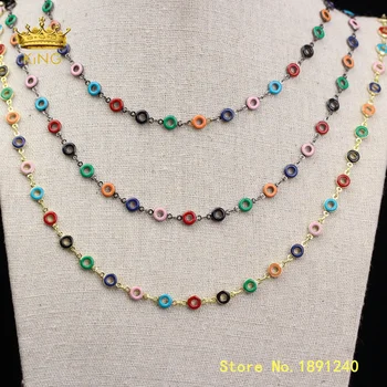 5meters NEW Rosary Chain Fine Jewelry,Donut Enamel Beaded Chains,Colourful Doughnut Enamel Chain Links Glass Charms Choker ZJ341
5meters NEW Rosary Chain Fine Jewelry,Donut Enamel Beaded Chains,Colourful Doughnut Enamel Chain Links Glass Charms Choker ZJ341