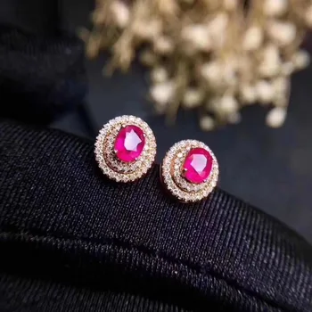 Natural ruby stud earring Free shipping Original real ruby 925 sterling silver 4*6mm*2pcs gemstone For men or women
Natural ruby stud earring Free shipping Original real ruby 925 sterling silver 4*6mm*2pcs gemstone For men or women