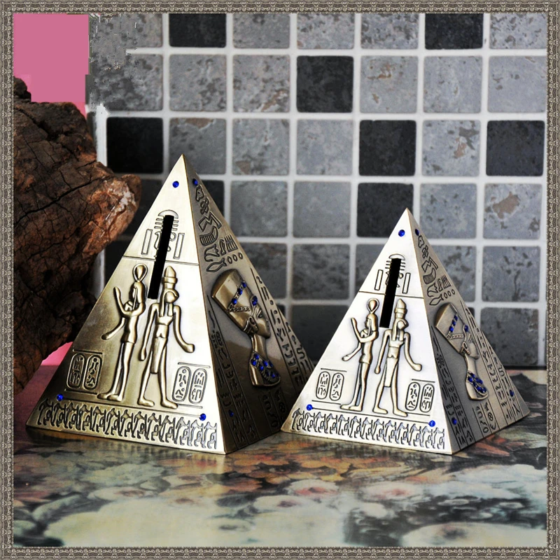 Creative Antique Bronze Ancient Egypt Pyramid Savings Pot Super Delicate Decoration Money Box Creative Piggy Bank
Creative Antique Bronze Ancient Egypt Pyramid Savings Pot Super Delicate Decoration Money Box Creative Piggy Bank