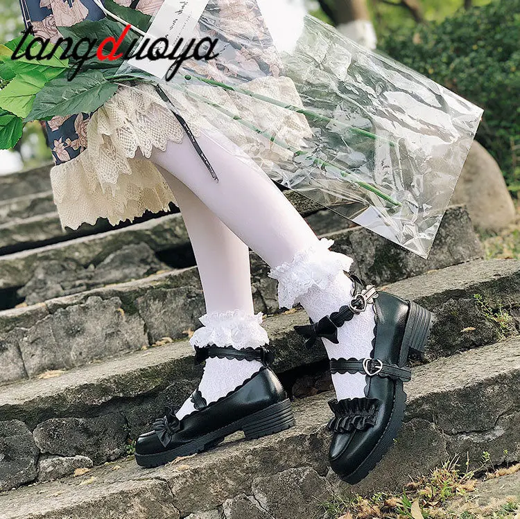 Japan Anime Lolita Shoes Casual Preppy Girls Female Lady Cosplay Lolita Student Uniform Shoes Cute Bow Low Heel Round Head Black
Japan Anime Lolita Shoes Casual Preppy Girls Female Lady Cosplay Lolita Student Uniform Shoes Cute Bow Low Heel Round Head Black