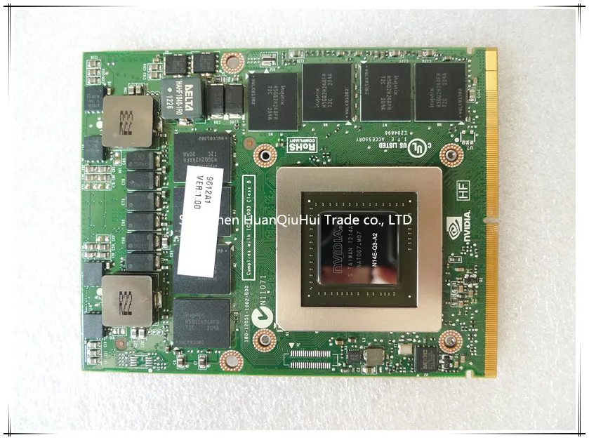 For DELL M6600 M6700 K4000M N14E-Q3-A2 Graphics Card 5DGTT 05DGTT NVIDIA Quadro 4000M 4GB GDDR5 MXM 3.0 VGA Video Card
For DELL M6600 M6700 K4000M N14E-Q3-A2 Graphics Card 5DGTT 05DGTT NVIDIA Quadro 4000M 4GB GDDR5 MXM 3.0 VGA Video Card