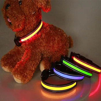 Fashion LED Luminous Dog Collar Nylon Materials Rechargeable Pet Collar Various Colors Pet Product with USB Peach Shaped Charge
Fashion LED Luminous Dog Collar Nylon Materials Rechargeable Pet Collar Various Colors Pet Product with USB Peach Shaped Charge