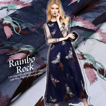 End of the new white gauze purplish blue color birds seiko embroidery heavy lace fabric soft yarn embroidered cloth
End of the new white gauze purplish blue color birds seiko embroidery heavy lace fabric soft yarn embroidered cloth