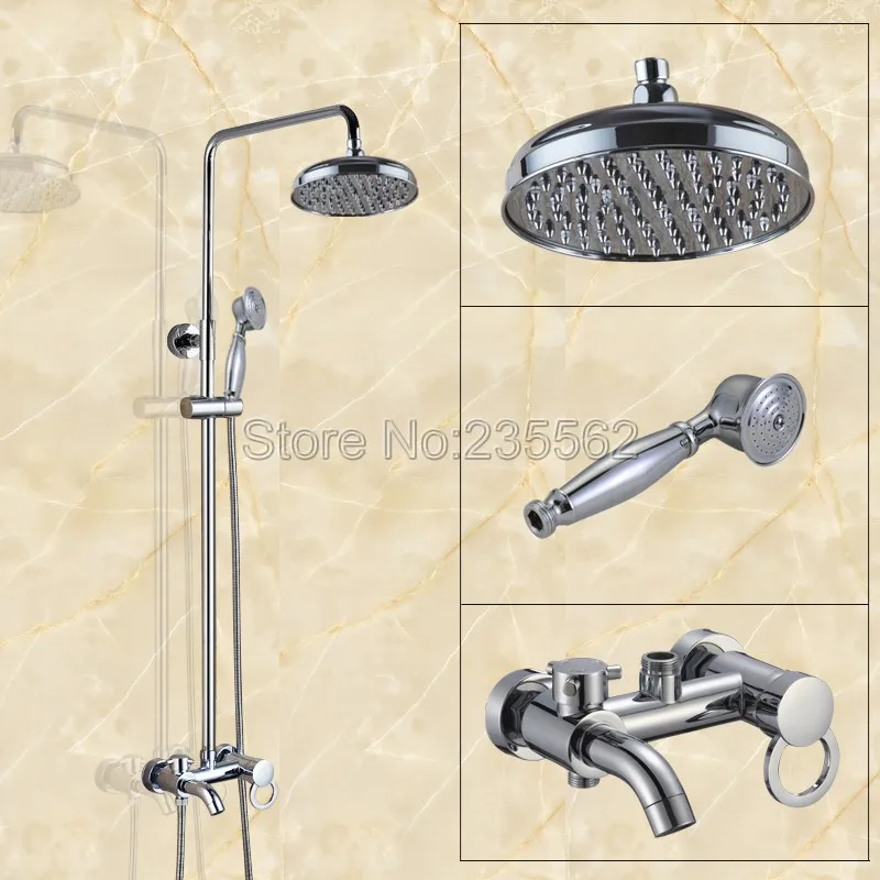 

Современный настенный хромированный латунный дождевой смеситель для ванной комнаты lcy335, кран для ванны с одной ручкой и ручной душ