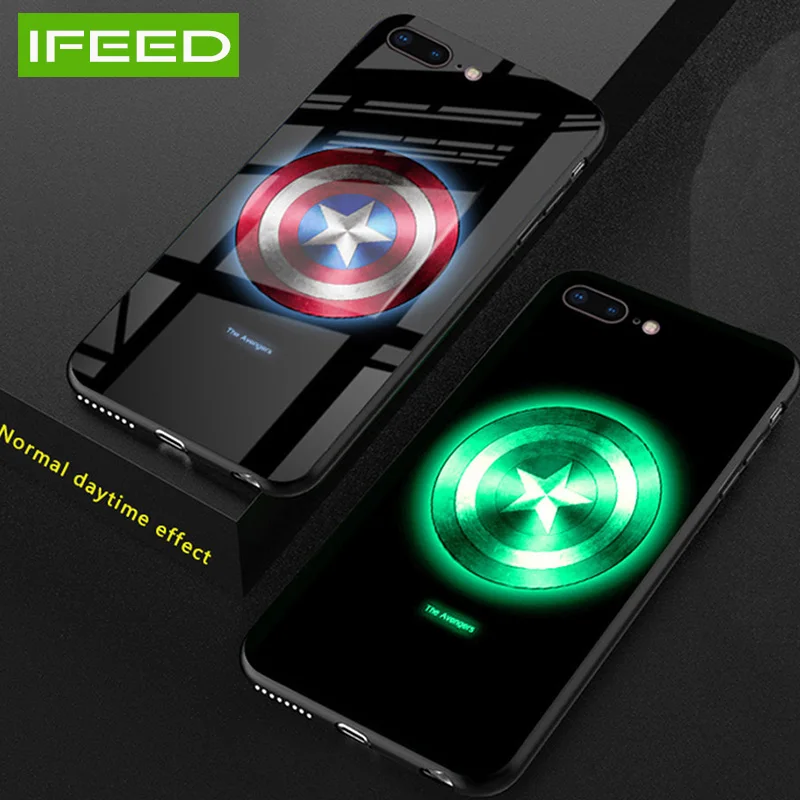 Luminous Glow In Dark Temper Glass LED Case for iPhone X XS MAX XR 10 6S 7 8 Plus 7Plus 8Plus Coque Marvel Flamingo Phone Cover
Luminous Glow In Dark Temper Glass LED Case for iPhone X XS MAX XR 10 6S 7 8 Plus 7Plus 8Plus Coque Marvel Flamingo Phone Cover