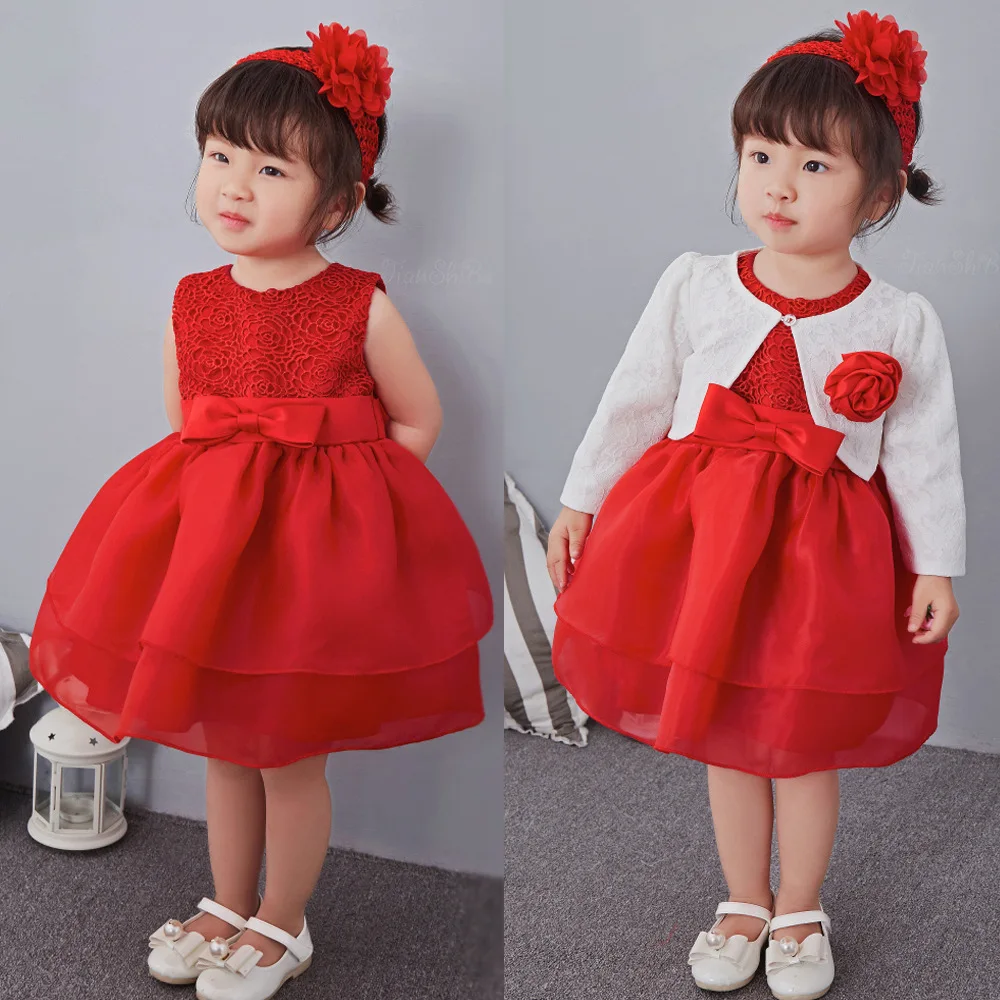 2018 Baby red skirt suit baby full moon dress hundred days old princess dress lace wedding dress children dress
2018 Baby red skirt suit baby full moon dress hundred days old princess dress lace wedding dress children dress