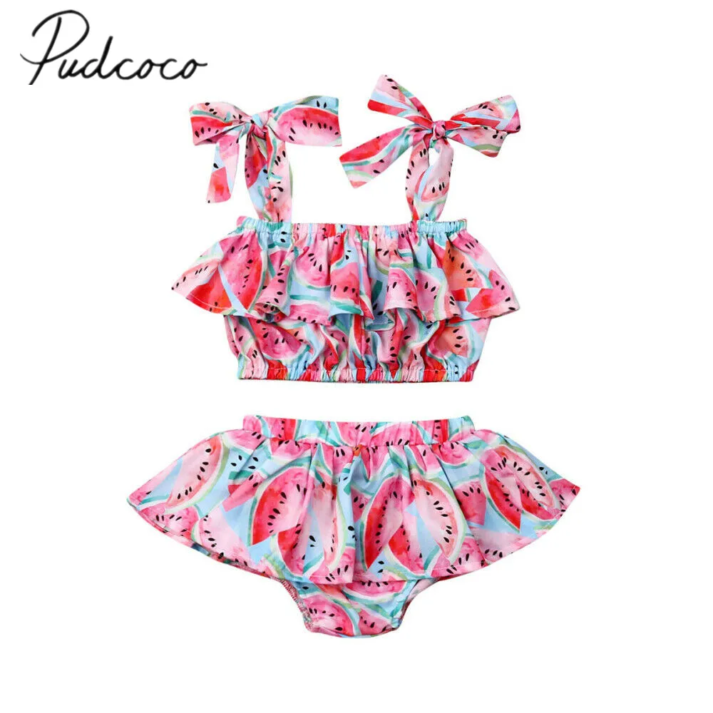 2019 Baby Summer Clothing Newborn Toddler Baby Girl Clothes Sets Watermelon Sleeveless Ruffle Crops Tops Shorts Outfits Sunsuit
2019 Baby Summer Clothing Newborn Toddler Baby Girl Clothes Sets Watermelon Sleeveless Ruffle Crops Tops Shorts Outfits Sunsuit
