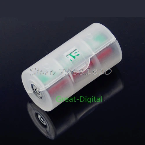 6x AA to C Size Battery Converter Adaptor Adapter Case