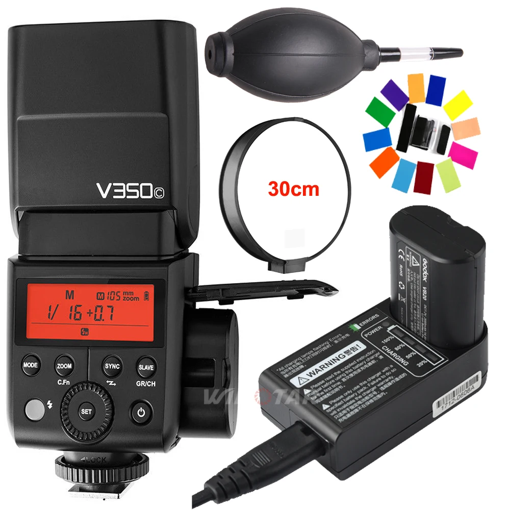 Godox V350C 2.4G TTL HSS Speedlite Flash With 2000mAh Li-ion Battery For Canon 800D,750D,760D,700D,650D,600D,550D,1200D, 1000D
Godox V350C 2.4G TTL HSS Speedlite Flash With 2000mAh Li-ion Battery For Canon 800D,750D,760D,700D,650D,600D,550D,1200D, 1000D