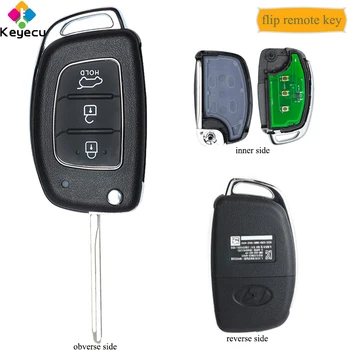 KEYECU Replacement Flip/ Folding Remote Car Key With 3 Buttons & 433MHz & ID46 Chip - FOB for Hyundai New Elantra 2014 2015 2016
KEYECU Replacement Flip/ Folding Remote Car Key With 3 Buttons & 433MHz & ID46 Chip - FOB for Hyundai New Elantra 2014 2015 2016