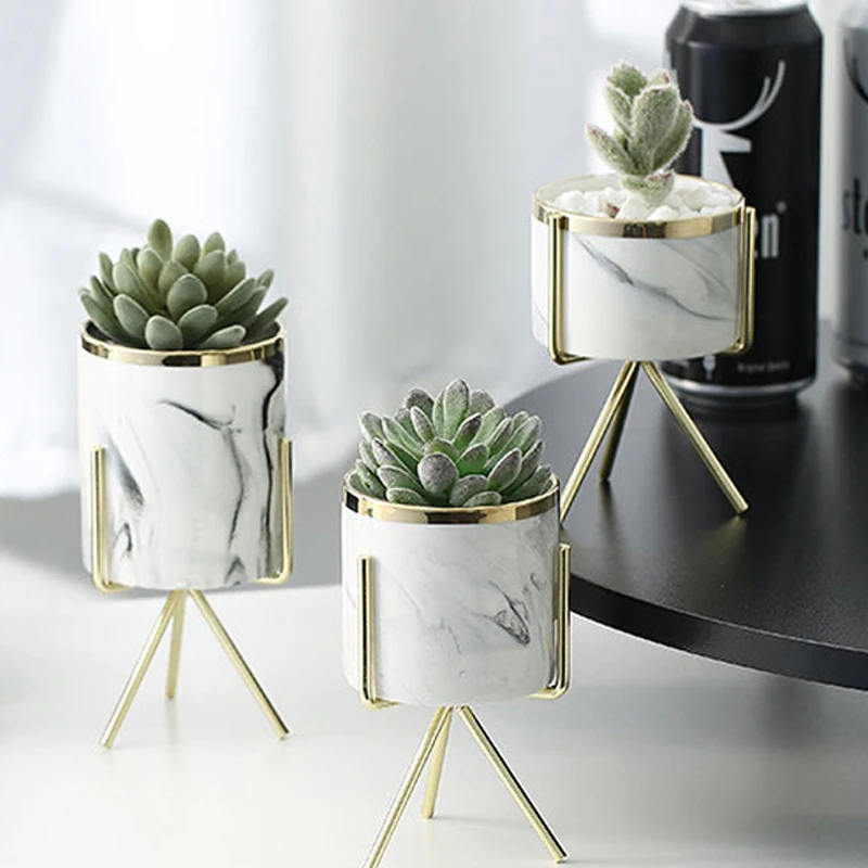 Vase de marbre en céramique or Rose argent | Vase de table en fer, motif de marbre, plante verte, Pot de fleur décoratif pour la maison, la bureau Vase de marbre en céramique or Rose argent | Vase de table en fer, motif de marbre, plante verte, Pot de fleur décoratif pour la maison, la bureau
