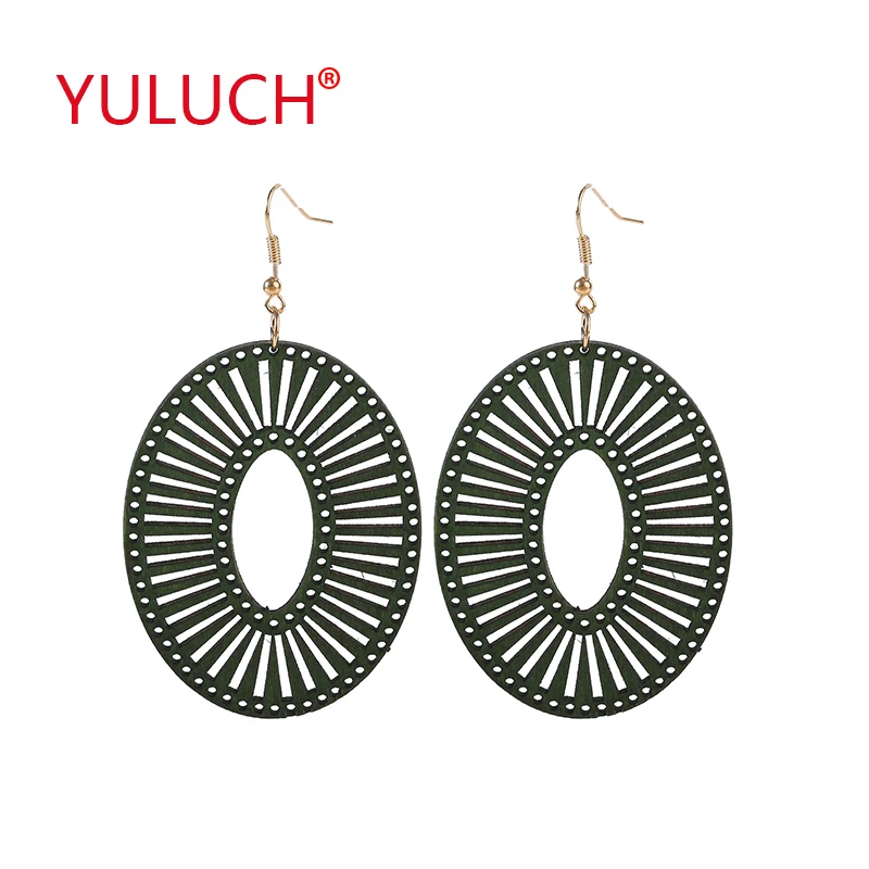 YULUCH Ethnic Retro African Wooden Earrings New Design Oval Openwork Pendant Personality Sweet Woman Pop Earrings Gift
YULUCH Ethnic Retro African Wooden Earrings New Design Oval Openwork Pendant Personality Sweet Woman Pop Earrings Gift