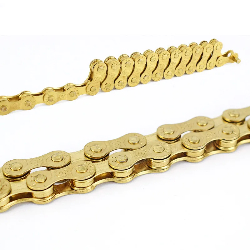 MTB Mountain Bike Road Bicycle 6/7/8/9/10 Speed Chain Gold Compatible for Bicycle Parts 24/27/30 Speed Chains
MTB Mountain Bike Road Bicycle 6/7/8/9/10 Speed Chain Gold Compatible for Bicycle Parts 24/27/30 Speed Chains
