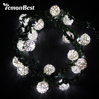 2.1m /6.8ft 20-LED Rattan Ball String Light Fairy LED Lights Decoration For Xmas Wedding Party Christmas Indoor Holiday Lighting
2.1m /6.8ft 20-LED Rattan Ball String Light Fairy LED Lights Decoration For Xmas Wedding Party Christmas Indoor Holiday Lighting