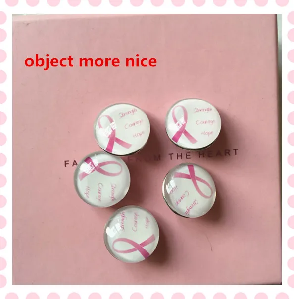 October 18mm alloy glass pink ribbon strength courage hope button positive Breast Cancer Awareness gifts for women gift ,PRS005
October 18mm alloy glass pink ribbon strength courage hope button positive Breast Cancer Awareness gifts for women gift ,PRS005