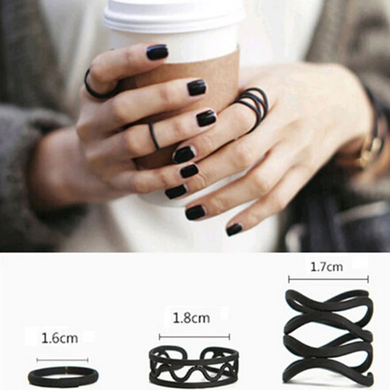 3Pcs Punk Multilayer Hollow Cross Midi Finger Tip Rings Female Black Stack Plain Above Knuckle Ring Set For Women Anel
3Pcs Punk Multilayer Hollow Cross Midi Finger Tip Rings Female Black Stack Plain Above Knuckle Ring Set For Women Anel