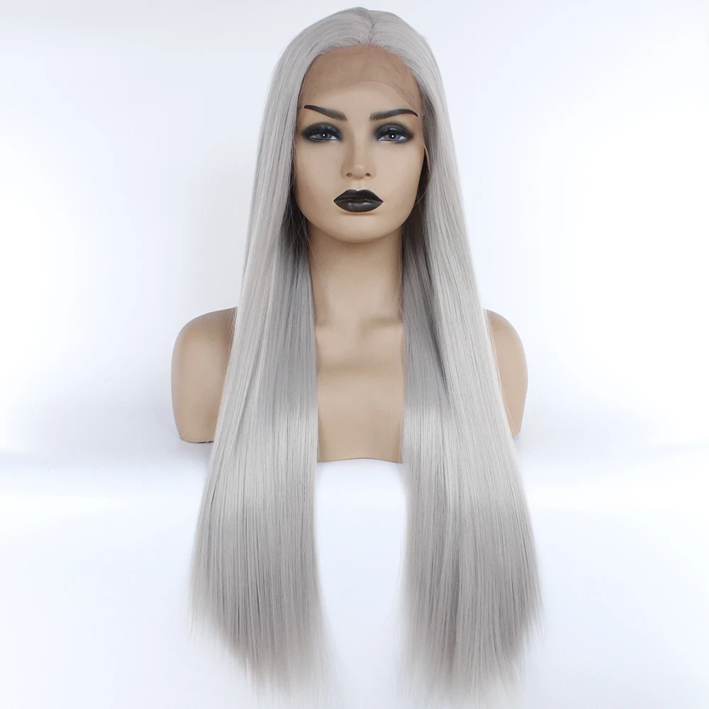 Glueless Synthetic Lace Front Straight Wig Redish Grey Heat Resistant Fiber Middle Part Natural Daily Wig for White Women
Glueless Synthetic Lace Front Straight Wig Redish Grey Heat Resistant Fiber Middle Part Natural Daily Wig for White Women
