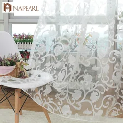 NAPEARL из жаккарда в европейском стиле дизайн прозрачная панель Тюль занавеска для гостиной балкон органза окно в европейском стиле
