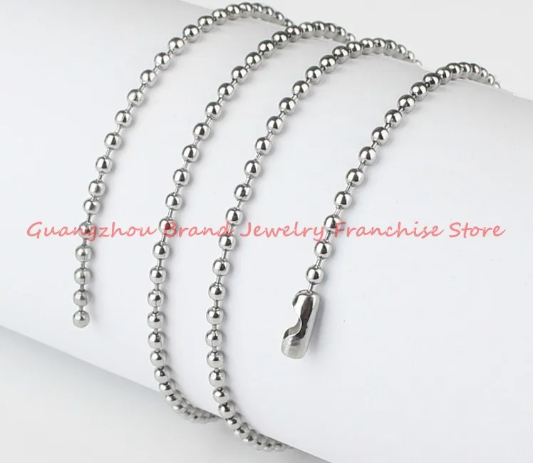 5/10/20/50/100pcs/Lot 1.5 Silver Jewelry Ball Bead Chain Mens Women Necklace Stainless Steel Pendant Finding
5/10/20/50/100pcs/Lot 1.5 Silver Jewelry Ball Bead Chain Mens Women Necklace Stainless Steel Pendant Finding