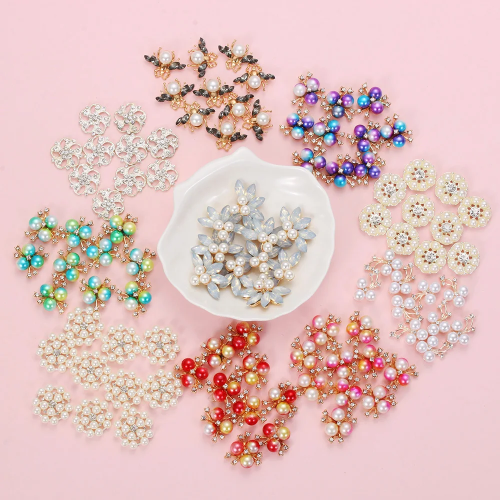 10pcs/set Bee/Flower Rhinestones Buttons Pearl button wedding decoration Diy Alloy Crystal Bow Accessories For clothes
10pcs/set Bee/Flower Rhinestones Buttons Pearl button wedding decoration Diy Alloy Crystal Bow Accessories For clothes