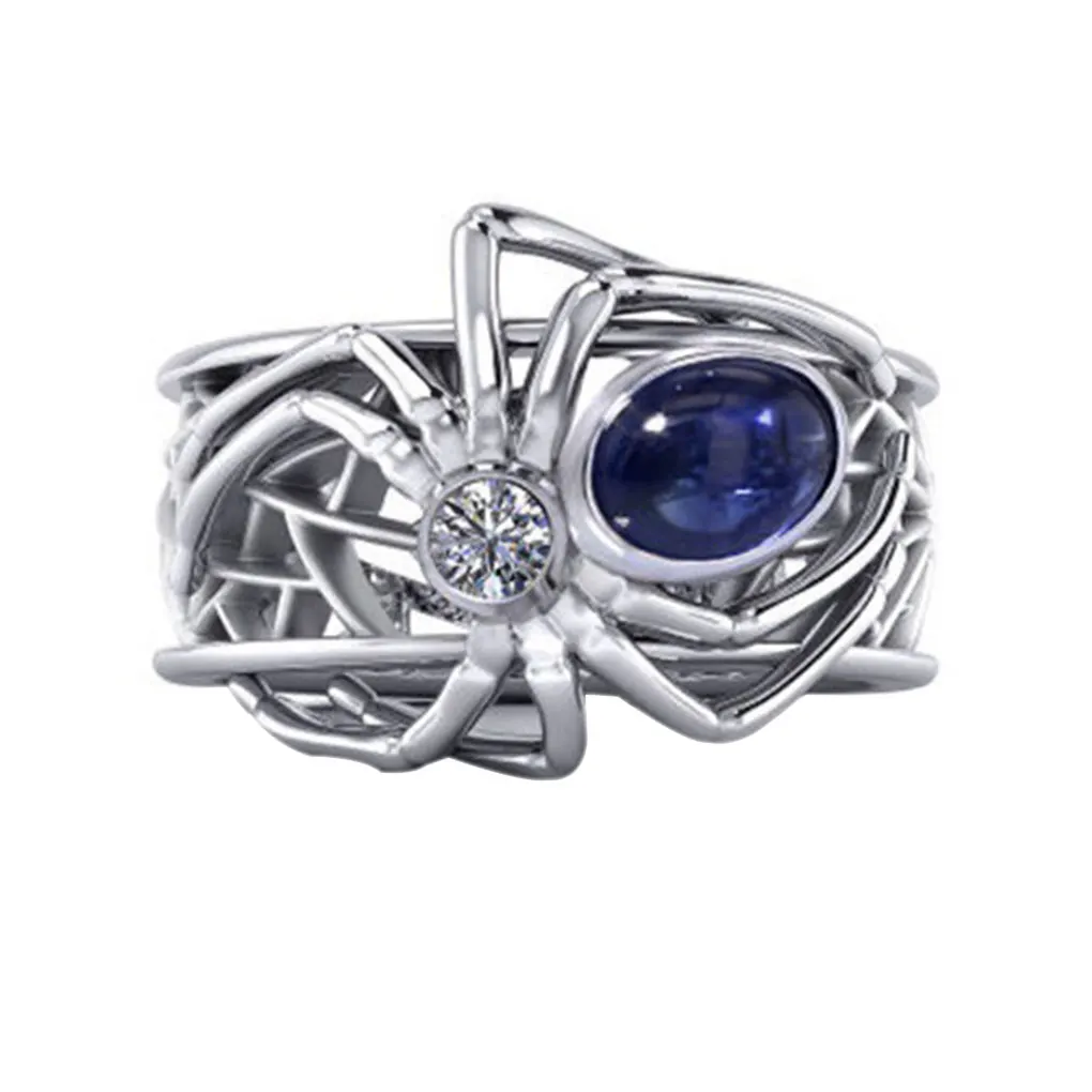 Exquesite Allergy Free Rhinestones Bohemian Women Rings Blue Crystal Spider Rings Girl Gift Jewelry
Exquesite Allergy Free Rhinestones Bohemian Women Rings Blue Crystal Spider Rings Girl Gift Jewelry