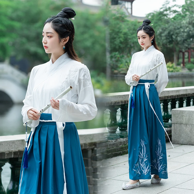 Princess Costume Hanfu Dress Chinese Traditional Ancient Costume Tang Dynasty Swordsman Embroidery Fairy Suit Tops + Dress
Princess Costume Hanfu Dress Chinese Traditional Ancient Costume Tang Dynasty Swordsman Embroidery Fairy Suit Tops + Dress