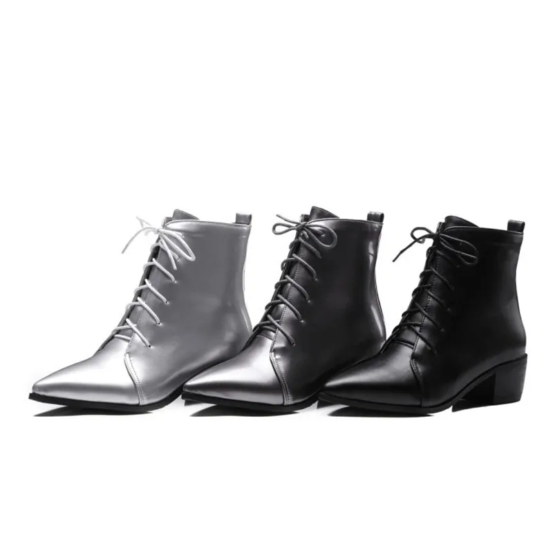 Femininas Mid-calf Botas Plus size EU34-48 Lace up Winter Short Square Mid High heel Boots High Top Black Shoes Martin boots
Femininas Mid-calf Botas Plus size EU34-48 Lace up Winter Short Square Mid High heel Boots High Top Black Shoes Martin boots