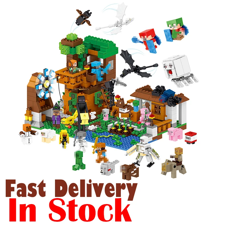 LELE Minecraft Tree House 1007pcs My World Building Blocks Bricks Mini Toys Educational Zombie Action Anime Figures For Children 
LELE Minecraft Tree House 1007pcs My World Building Blocks Bricks Mini Toys Educational Zombie Action Anime Figures For Children