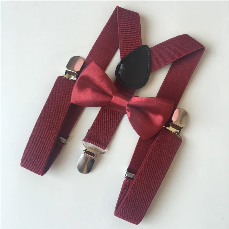 Wine Red Color Children's Boys Kids Bowtie Suspenders Set Bowtie Elastic Adjustable Braces Wedding Accessories BDTZ002a03
Wine Red Color Children's Boys Kids Bowtie Suspenders Set Bowtie Elastic Adjustable Braces Wedding Accessories BDTZ002a03