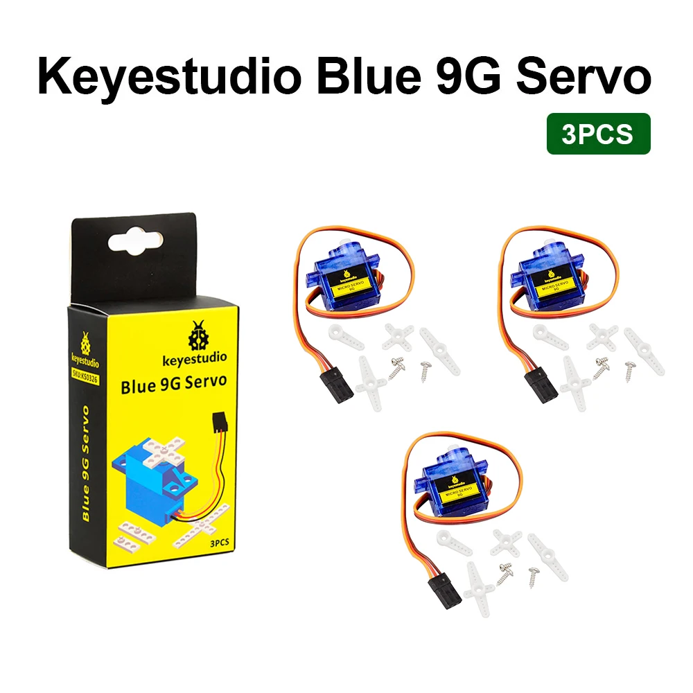 3 PCS keyestudio MINI SG90 9G 90 degrees Servo Motor Blue with PH2.54 Connector For Arduino Robot
3 PCS keyestudio MINI SG90 9G 90 degrees Servo Motor Blue with PH2.54 Connector For Arduino Robot