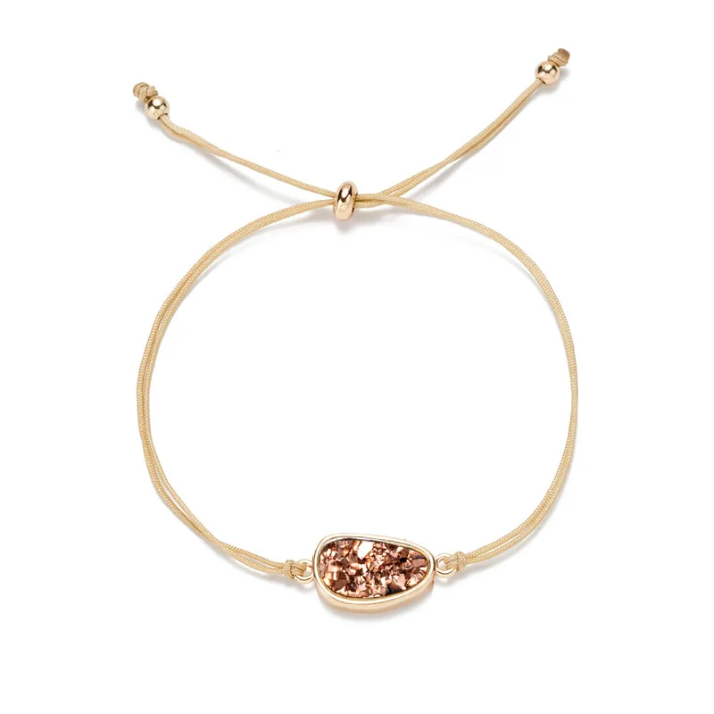 6 Colors Fashion Irregular Natural Stone Bracelet For Women Summer Crystal Quartz Druzy Braclet Rope Jewelry Gift
6 Colors Fashion Irregular Natural Stone Bracelet For Women Summer Crystal Quartz Druzy Braclet Rope Jewelry Gift