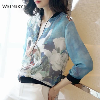 Women Thin Print Baseball Jackets 2019 New Casual Style Three Quarter Coat Women Jacket Fashion Elegant Jackets
Women Thin Print Baseball Jackets 2019 New Casual Style Three Quarter Coat Women Jacket Fashion Elegant Jackets