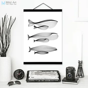 Black White Modern Abstract Whale Family Wooden Framed Canvas Paintings Minimalist Nordic Scroll Wall Art Pictures Poster Hanger
Black White Modern Abstract Whale Family Wooden Framed Canvas Paintings Minimalist Nordic Scroll Wall Art Pictures Poster Hanger