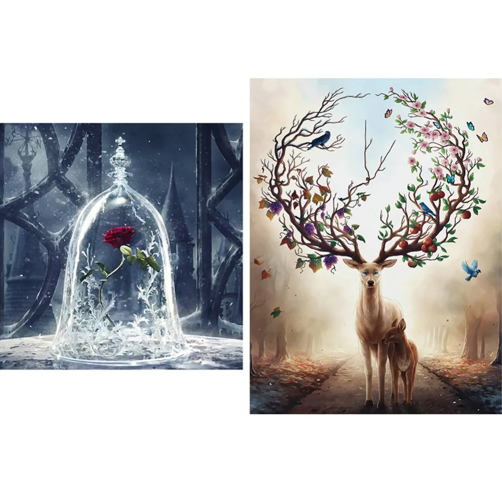 Rose and Deer 5D Partial Drill Diamond Painting Kits Rose 30x30cm; Deer 30x40cm (2 Pack)
Rose and Deer 5D Partial Drill Diamond Painting Kits Rose 30x30cm; Deer 30x40cm (2 Pack)