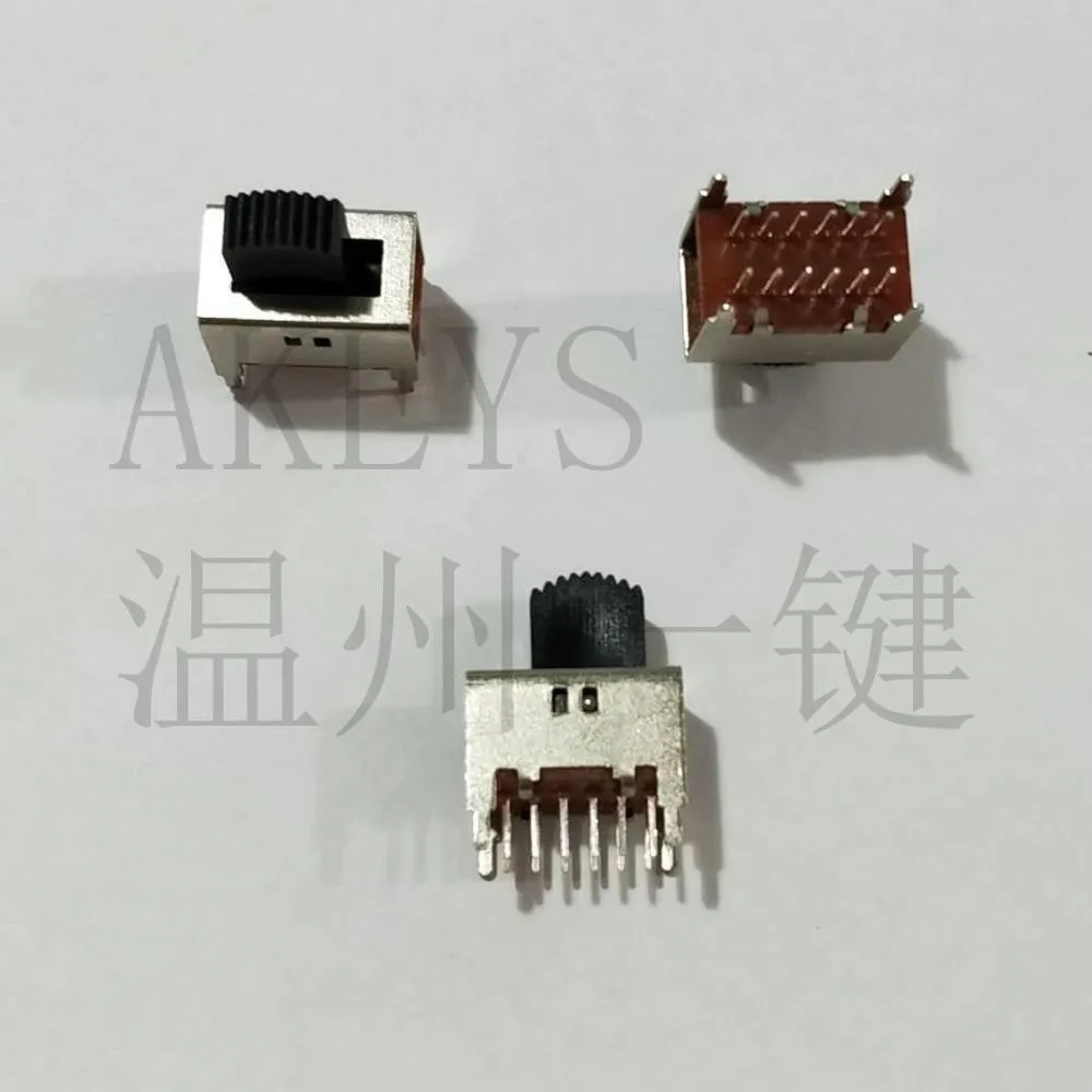 SS-42D01 4P2T Four pole double throw 2 position slide switch 12 pin DIP type with 4 fixed pin handle heights can be customized
SS-42D01 4P2T Four pole double throw 2 position slide switch 12 pin DIP type with 4 fixed pin handle heights can be customized