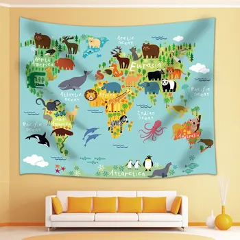 Cartoon Mountains Forests Animals World Map For Children Kids Tapestry Wall Hanging for Bedroom Living Room Dorm
Cartoon Mountains Forests Animals World Map For Children Kids Tapestry Wall Hanging for Bedroom Living Room Dorm