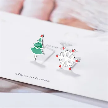 New Sweet And Lovely Christmas Gift 925 Sterling Silver Jewelry Personality Elk Snowflake Green Tree Women Stud Earrings SE805
New Sweet And Lovely Christmas Gift 925 Sterling Silver Jewelry Personality Elk Snowflake Green Tree Women Stud Earrings SE805