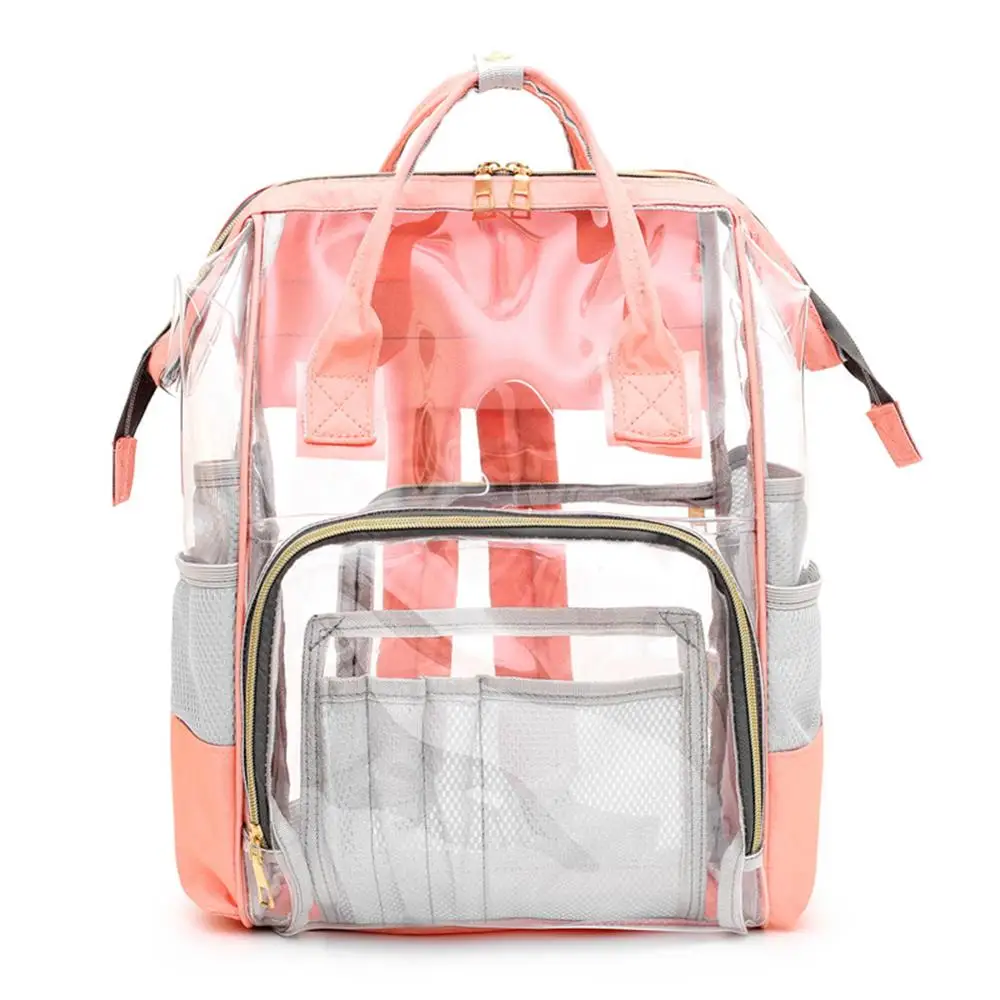 Fashion Large Capacity Transparent Mommy Travel Backpack Multi-function Casual PVC Maternity Nappy Top-handle Bag for Women 2019
Fashion Large Capacity Transparent Mommy Travel Backpack Multi-function Casual PVC Maternity Nappy Top-handle Bag for Women 2019