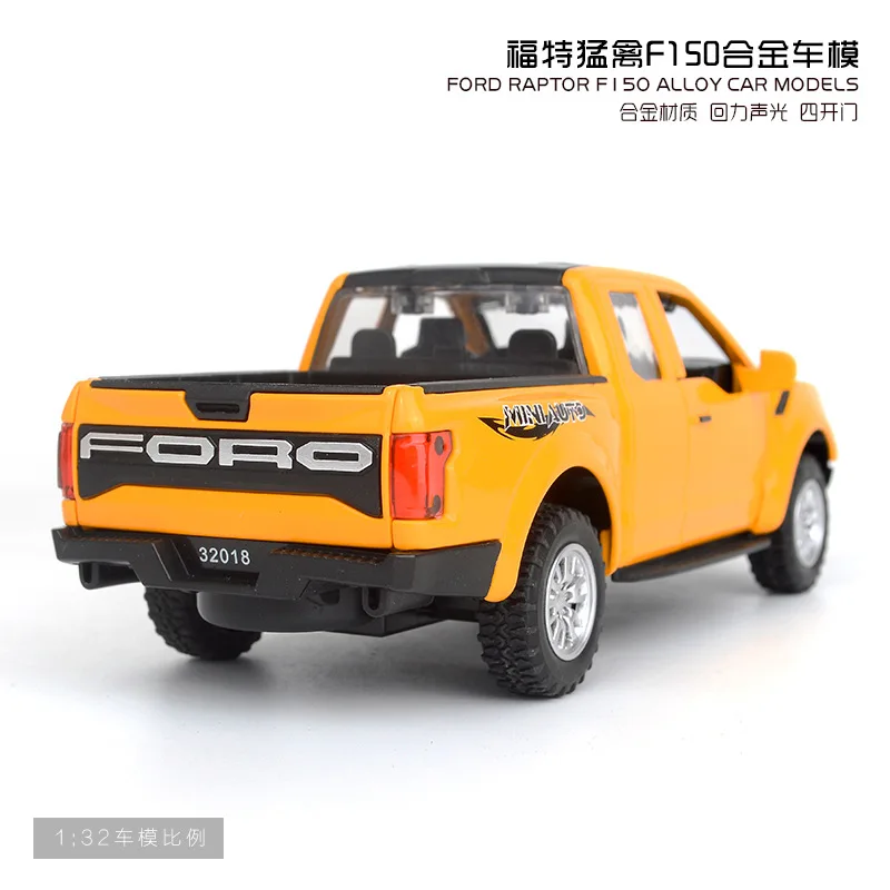 Raptor F150 Alloy Car Model Acousto-optic Pull-back Cross-country Pickup Vehicles Car Model Car Miniature Toys 1:32 Simulation
Raptor F150 Alloy Car Model Acousto-optic Pull-back Cross-country Pickup Vehicles Car Model Car Miniature Toys 1:32 Simulation