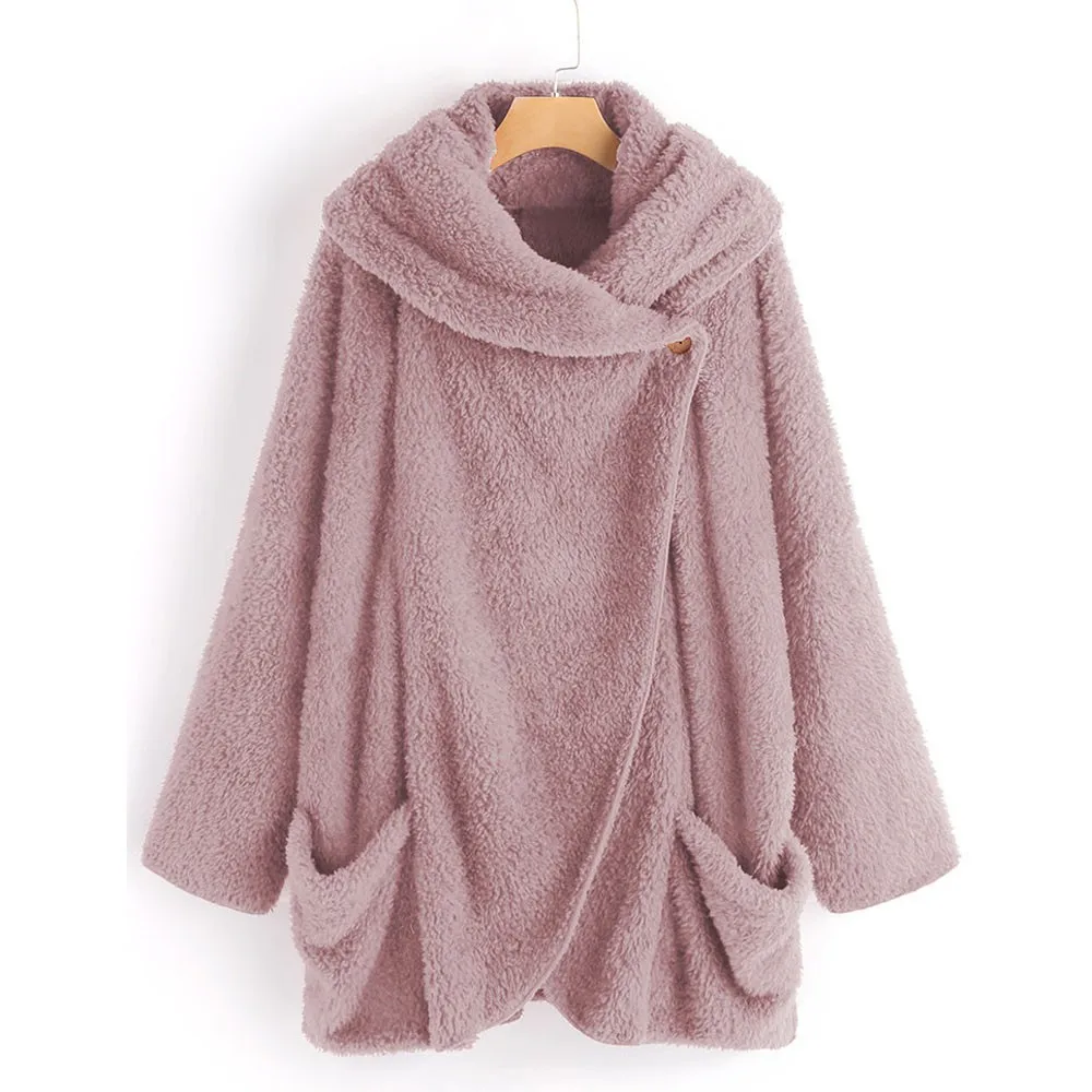 Women Winter Faux fur Coat Fleece Long Sleeve Button Down Flannel Shirt Blouse double-faced pocket Jacket Female Winter clothing
Women Winter Faux fur Coat Fleece Long Sleeve Button Down Flannel Shirt Blouse double-faced pocket Jacket Female Winter clothing