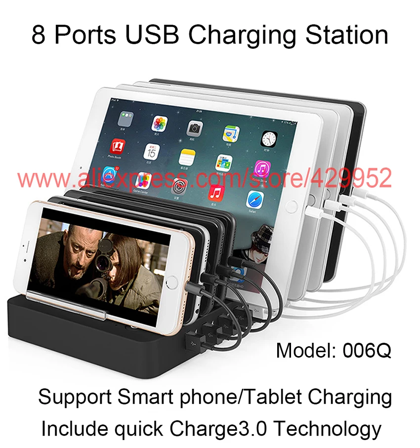 100-240V Multi 8 Ports Desktop Universal USB Power Smart Charging Station Extension Socket Adapter for SmartPhone Tablet
100-240V Multi 8 Ports Desktop Universal USB Power Smart Charging Station Extension Socket Adapter for SmartPhone Tablet