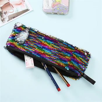 Mermaid Sequins Women Makeup Pouch Cute Pencil Case For Student Zipper Clutch Handbag Reversible Beading Cosmetic Storage Bag
Mermaid Sequins Women Makeup Pouch Cute Pencil Case For Student Zipper Clutch Handbag Reversible Beading Cosmetic Storage Bag