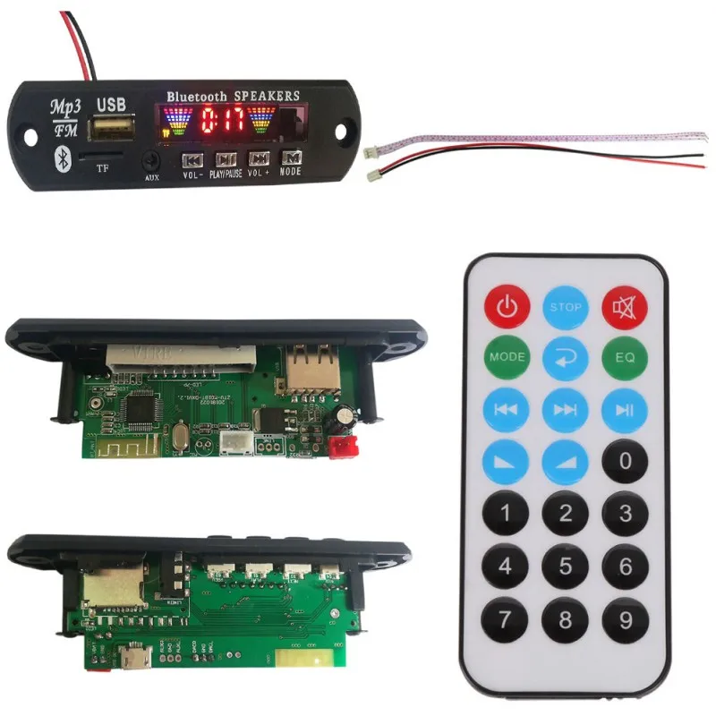 Audio Module USB TF FM Radio Car Music MP3 Lossless Bluetooth Module Wireless Bluetooth 5.0 MP3 WMA Decoder Board
Audio Module USB TF FM Radio Car Music MP3 Lossless Bluetooth Module Wireless Bluetooth 5.0 MP3 WMA Decoder Board