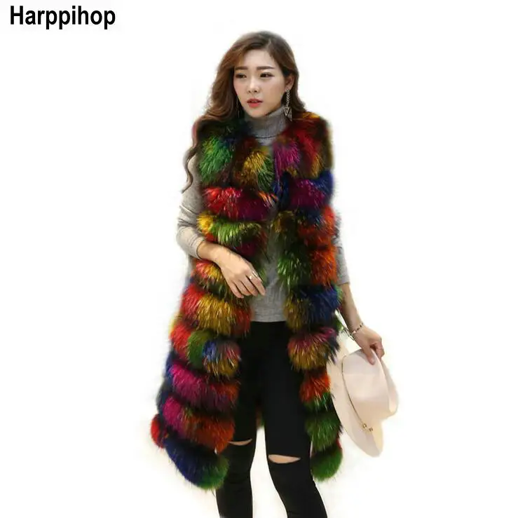 Harppihop *raccoon Fur Vest Women 2017 Winter New Fashion Slims Super Long real Coar Furry Women Winter Jacket 2 Color
Harppihop *raccoon Fur Vest Women 2017 Winter New Fashion Slims Super Long real Coar Furry Women Winter Jacket 2 Color