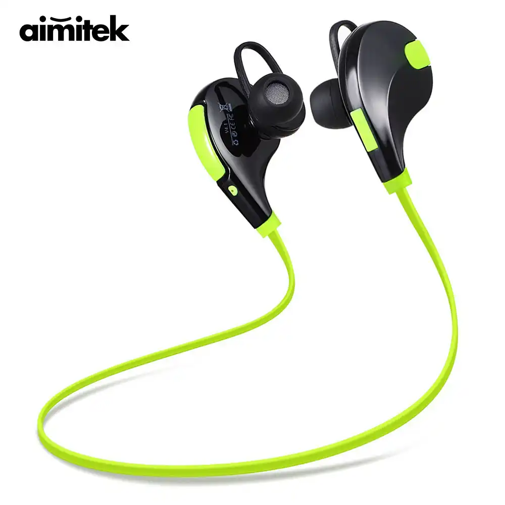 Aimitek Bluetoothスポーツヘッドセットcsrワイヤレスヘッドフォンステレオハンズフリーiphone用マイク付きスマートフォン ハンズフリーイヤホン イヤホンとマイクearbuds Sport Gooum