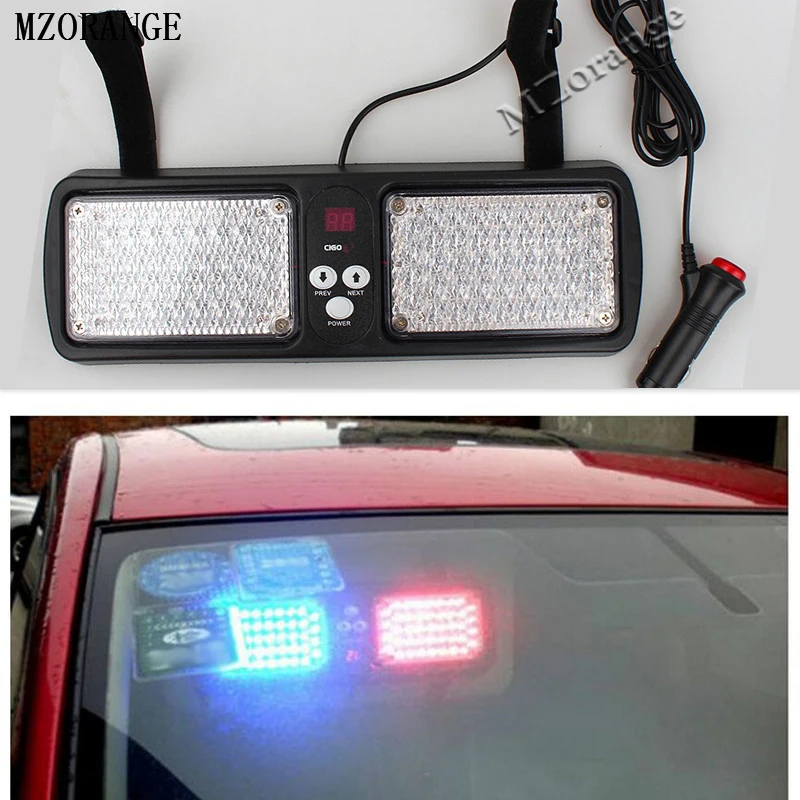 MZORANGE 12 Modes 86 LED Red Blue Super Bright Police Strobe Light Car Truck Visor Strobe Flash Emergency Warning Light
MZORANGE 12 Modes 86 LED Red Blue Super Bright Police Strobe Light Car Truck Visor Strobe Flash Emergency Warning Light